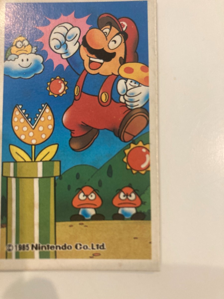Super Mario Nintendo Official Menko Card Famicom 1985 Vintage