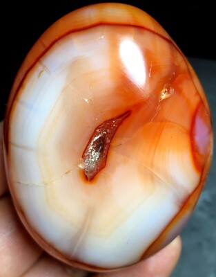 199g WOW! NATURAL CARNELIAN CRYSTAL QUARTZ Geode Agate Flame  stand h693