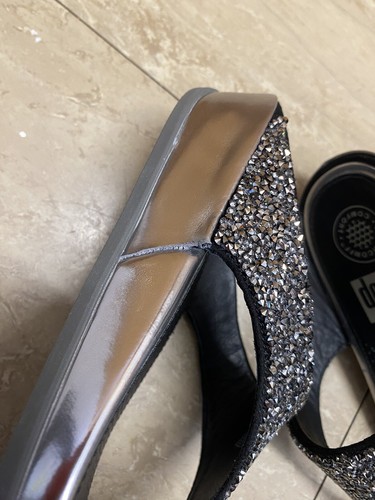 Sandalias Fitflop UK 4 Banda Roxy Peltre Cristal Brillante Puntera - Imagen 11 de 19
