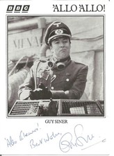 GUY SINER Signed Photograph - TV Actor - 'ALLO 'ALLO - preprint
