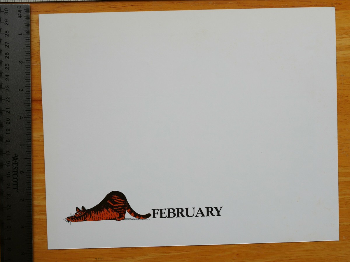 Kliban's Calendar Cats Vintage Offset Lithographic Humorous