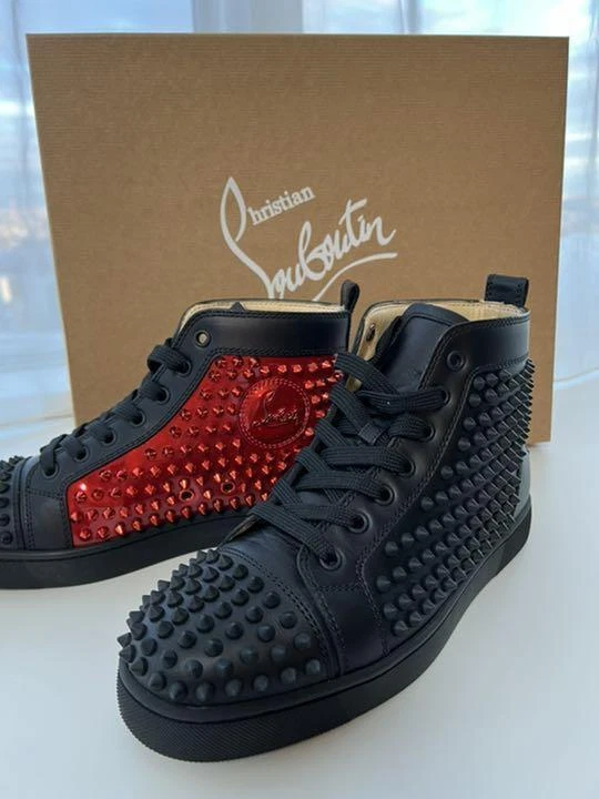 Christian Louboutin High-top sneakers Shoes 39 BLACK/POMPEI