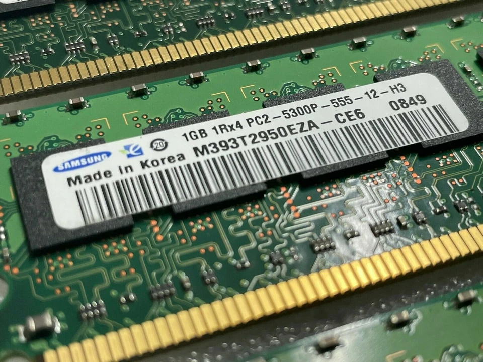 LOT OF 6 - 1GB SUN Samsung 370-6208-01 1Rx4 Reg DDR2 ECC Server Memory RAM - Image 3 of 4