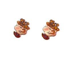Chip from Disney  s beauty and the beast tea cup earrings. Small, NWT.