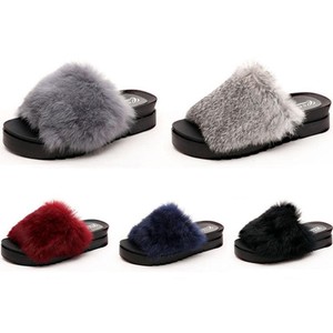 mule slides with fur