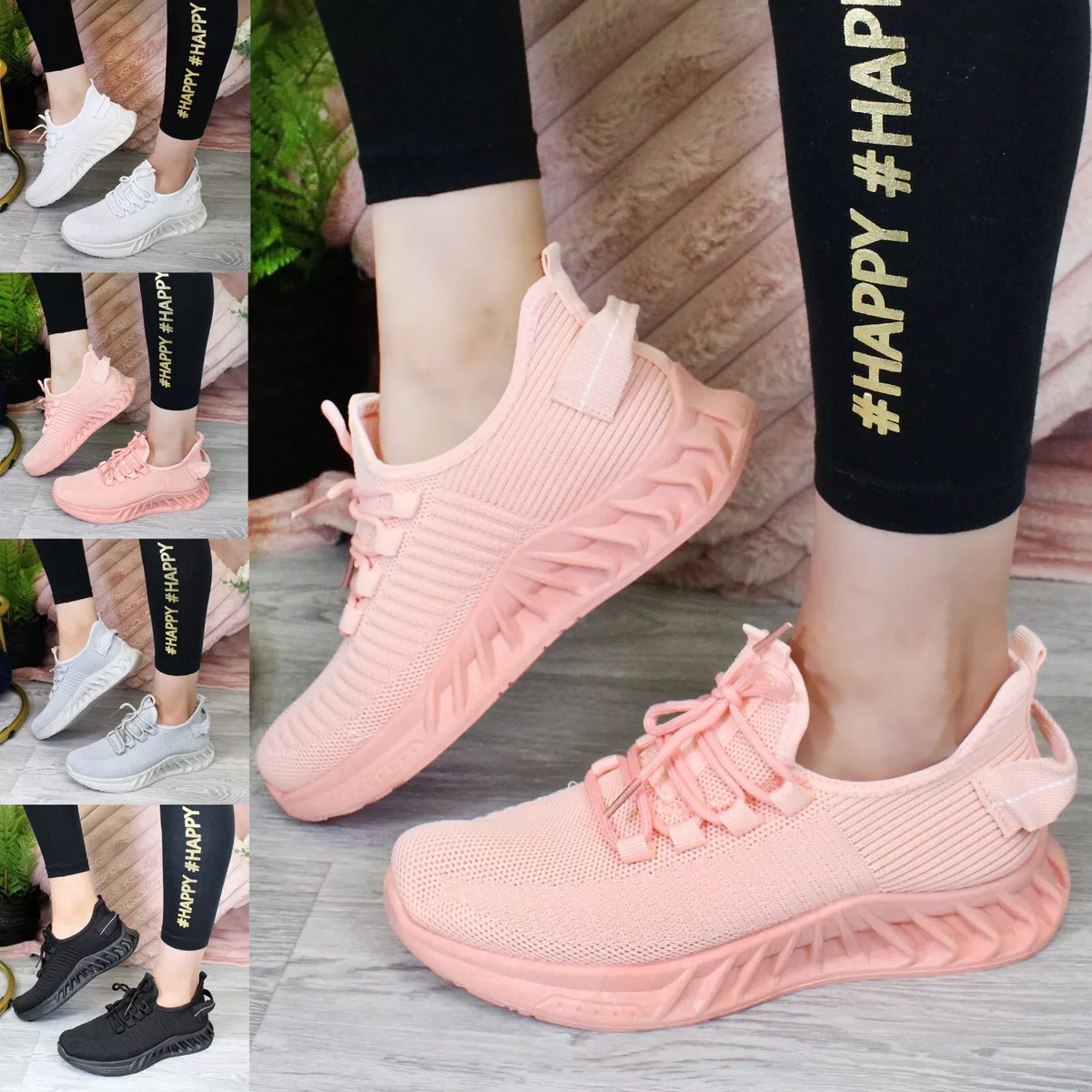 Wedge Trainers Chunky Sneakers Sock Running Classic Jogging Shoes Womens Ladies