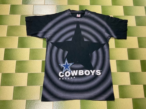 T-shirt vintage 1993 NFL Dallas Cowboys stampa all over stampa 2 lati taglia large