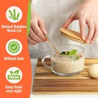 Overnight Oats Containers/Vintage Coffee Tea Cups 14oz w/bamboo lids & Spoon — photo 2