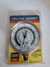 Yellow Jacket Refrigeration Gauge 49063 / 2 1/2" Red Pressure Gauge