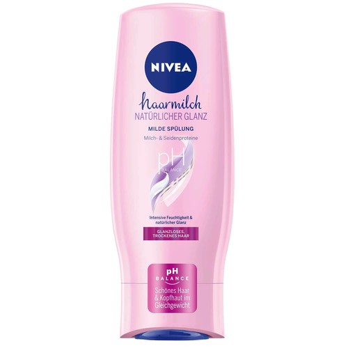 200ml NIVEA Haarmilch Natural Brillo Suave Lavado para Seco Lisa Pelo - Imagen 1 de 2