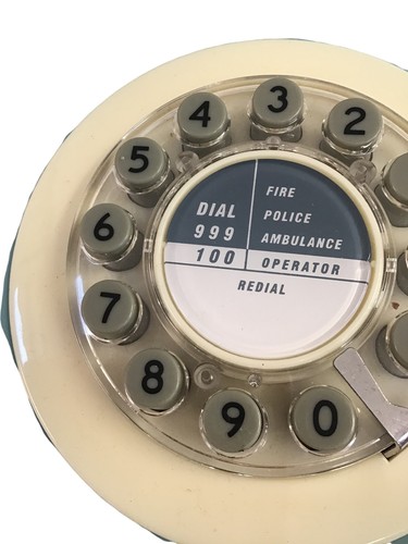 Vintage 746 Rotary Dial Telephone Classic Retro Style Blue - Photo 3/6