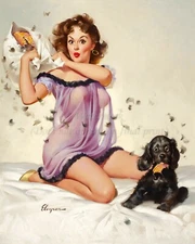 GIL ELVGREN Pin-Up Poster or Canvas Print "Ticklish Situation" #46
