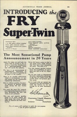 1927 PAPER AD CAR AUTO Fry Super-Twin Gasoline Pump Presto-Vac Junior Cleaner 