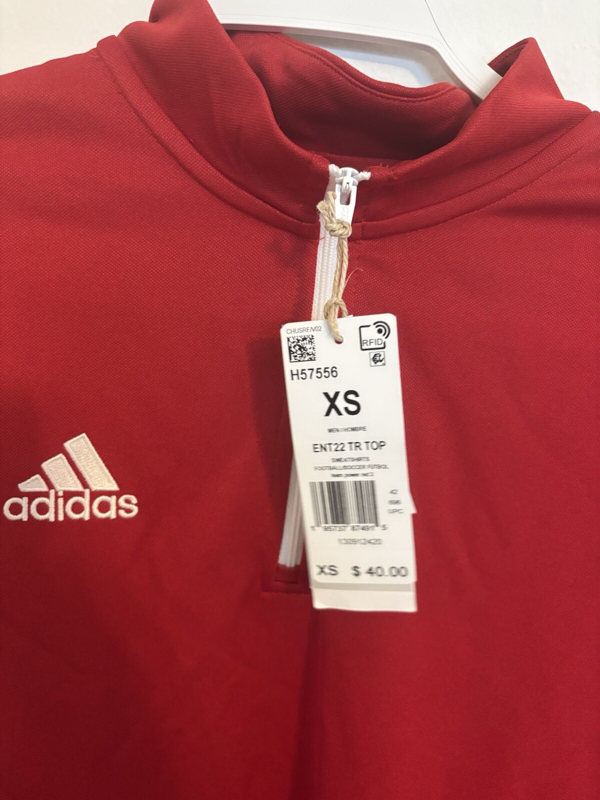 Adidas Mens Tracksuit Top Zip Track Entrada22 Sports Training Drill Jackie Sz-XS image 10