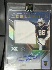 CeeDee Lamb 2020 Panini Xr Rookie Xcellence RC Jersey Auto 5/35  Dallas Cowboys 