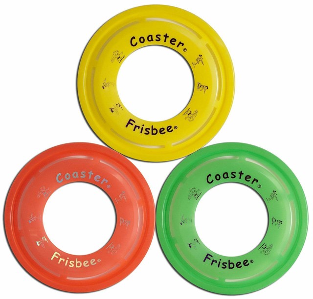 WhamO Coaster Ring Frisbee 3 PACK Easy Catch! Fun Flying Discs (Asst