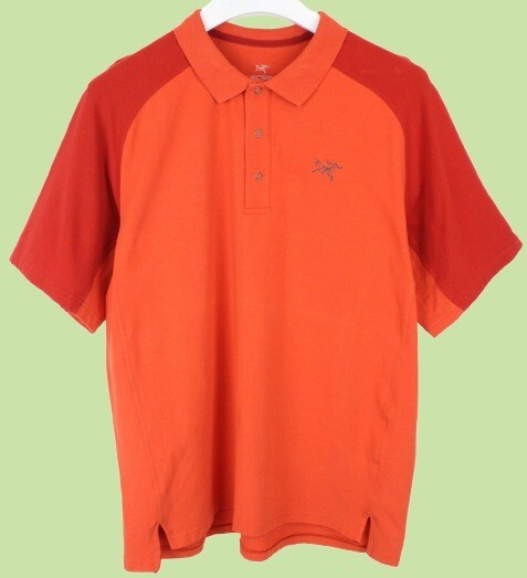 ARC'TERYX T Shirt Uomo MEDIA Manica Corta Polo Tricot Arancione