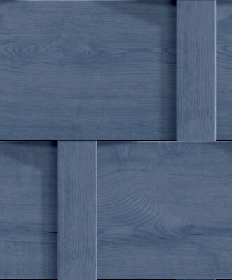 Debona Egge 3D Effekt Marineblau Holzgewebe Panel Optik Tapete 6737