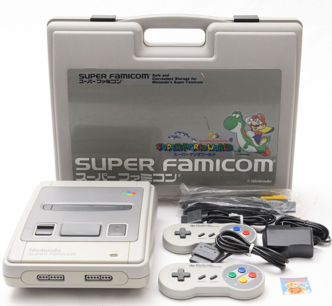 Nintendo Super Famicom SFC Console w/Super Mario World Case Set