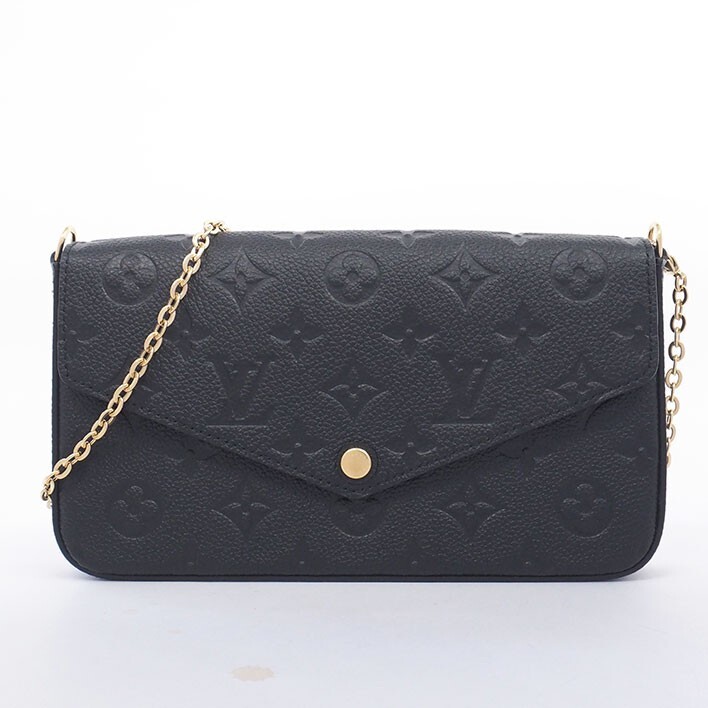 Auth Louis Vuitton M82477 Felicie Pochette Handbag Black Monogram  