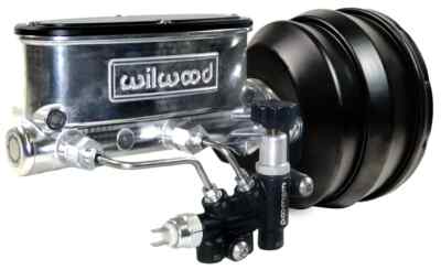BLACK POWER BRAKE BOOSTER & WILWOOD POLISH MASTER CYLINDER SET 57-72 FORD TRUCK