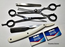 Salon Profi Barberset, Frisuerset, 5 Teilige Frisuer set  Edelstahl/wei&szlig;