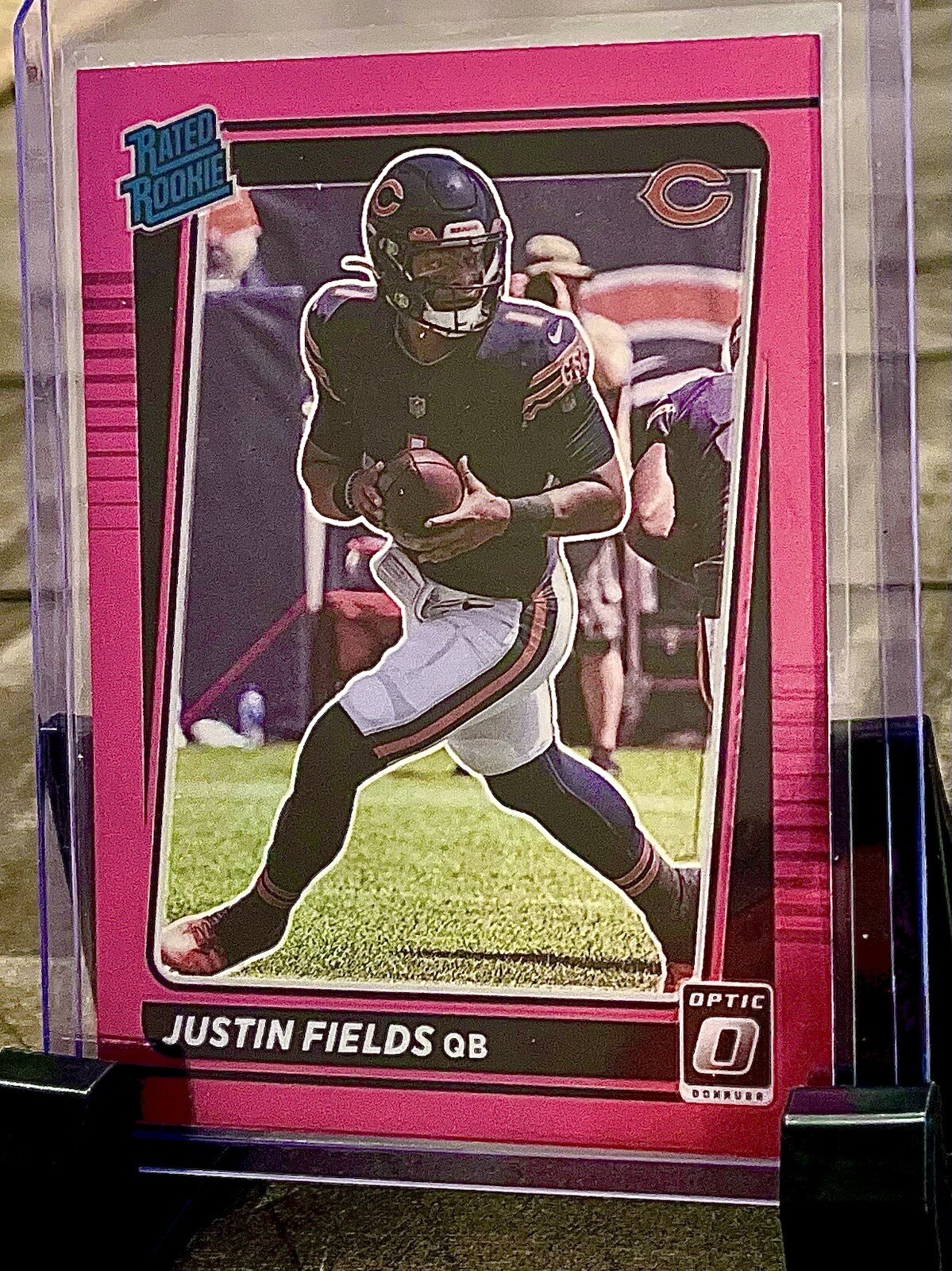2021 Panini Donruss Optic Rated Rookie Pink Prizm Justin Fields #204 Rookie RC🔥