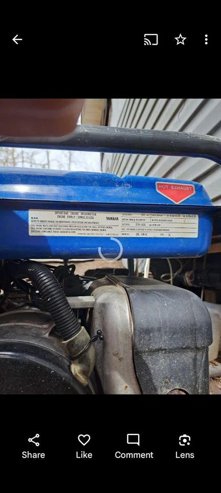 Generador de gasolina Yamaha de 4000 vatios Ef Foto 2 de 3