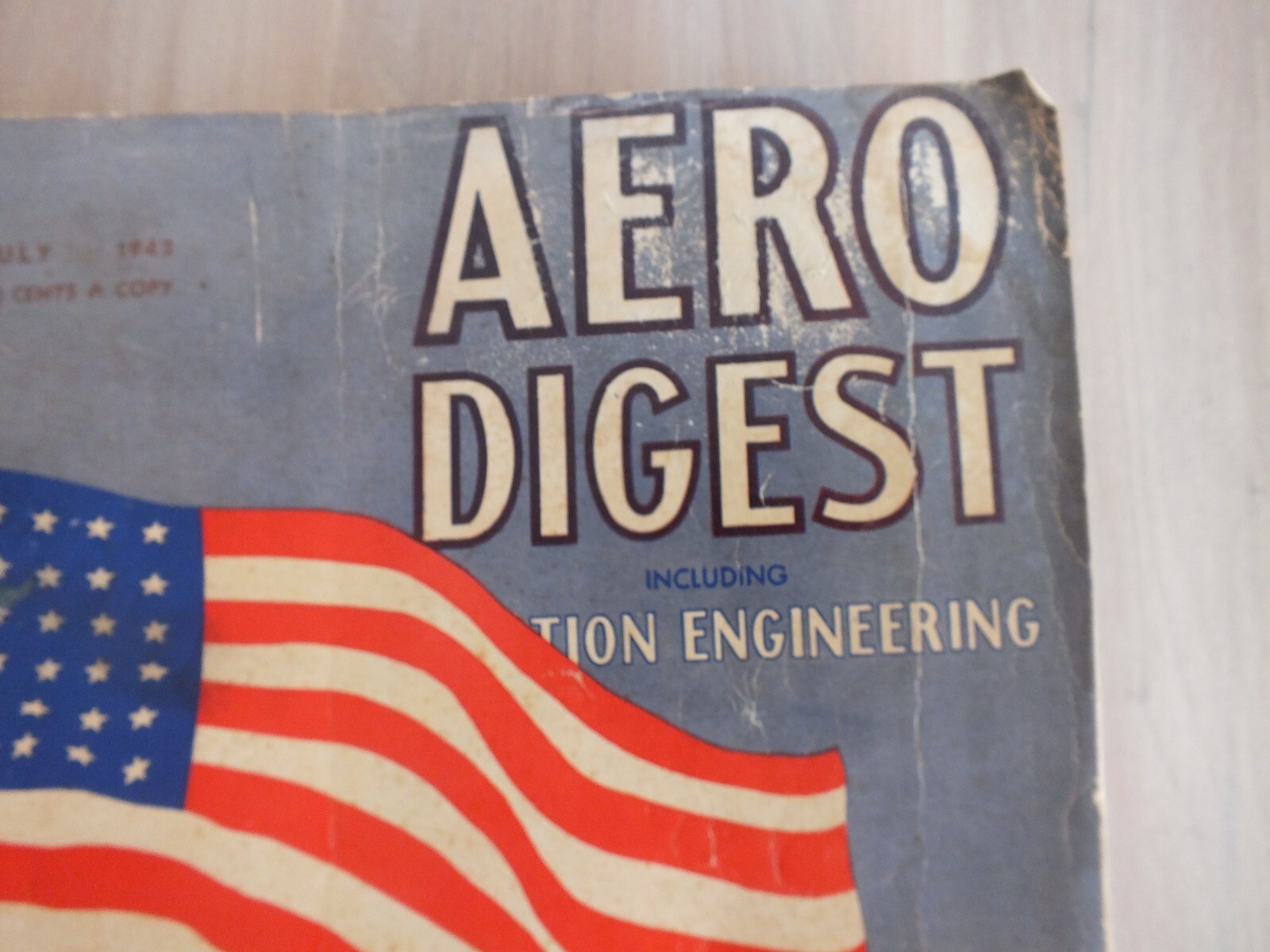 Aero Digest*July*1942*USA*WWII*Patriotic Conspiracy*American Flag*Sikorsky*Piper