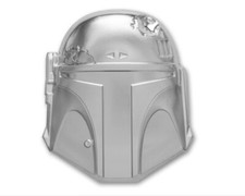 BOBA FETT HELMET Ultra High Relief Star Wars 2 Oz Silver Coin 5$ Niue 2020