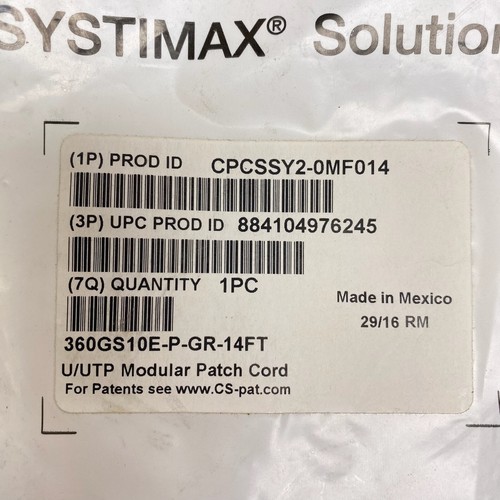 GigaSPEED X10D 360GS10E solides Anschlusskabel modulares Patchkabel, grün 14 Fuß - Bild 2 von 5