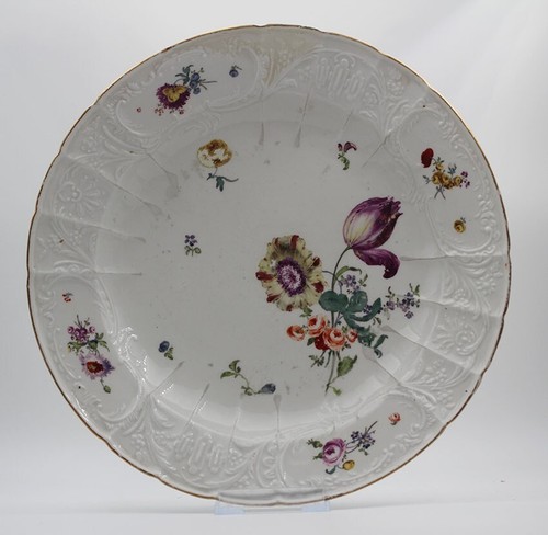 Teller, Meissen, reliefiertes Dekor "Dulong" um 1750 AL-01 - Bild 2 von 7