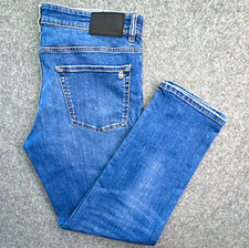 BOSS RE.MAINE Soft Motion regular straight stretch blue denim jeans - W34 L28