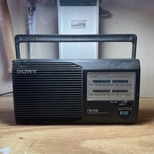 Vintage Sony FM/AM 2 BAND Radio ICF-24 Portable 4 AA Batteries or Power Cord