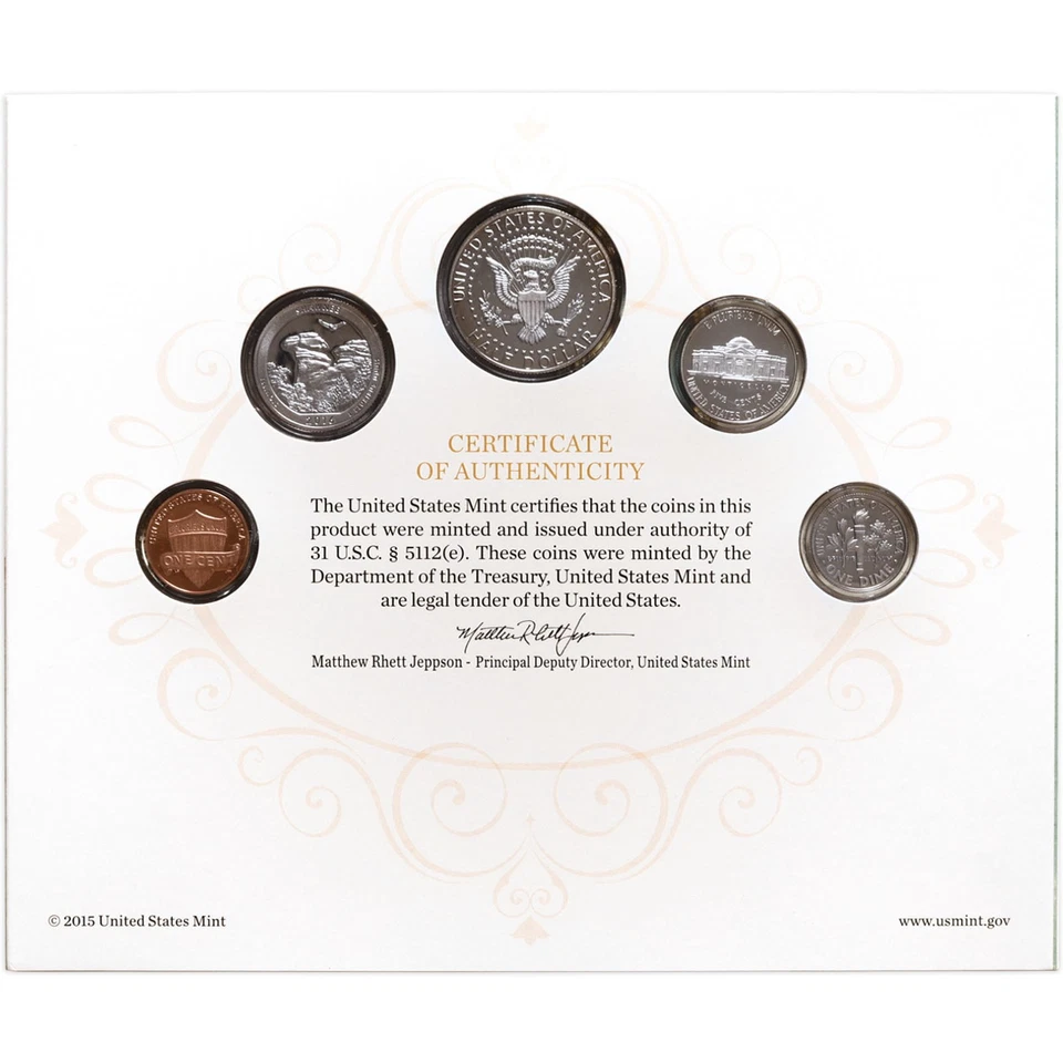 2016 Born in the USA Birth Year Proof Set 5 Coins Original US Mint OGP & COA - Image 4 of 4