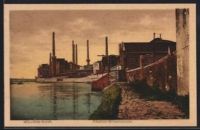 Postcard Mülheim/Ruhr, view to Friedrich Wilhelmshütte 