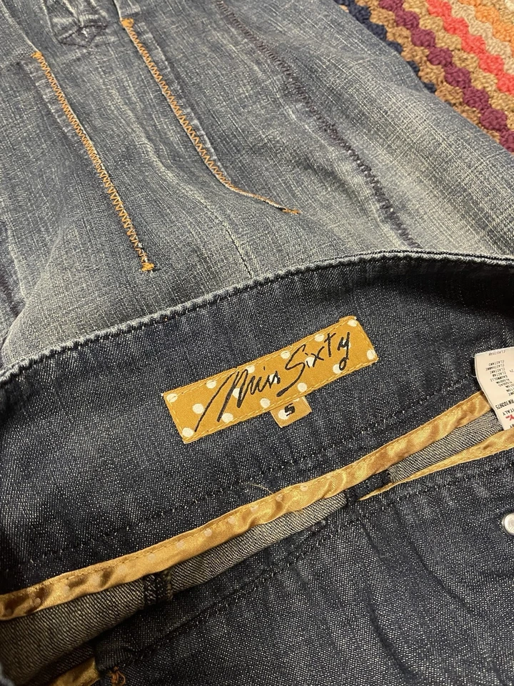 Miss Sixty Stretchy Button Down Denim Skirt Size S - Image 4 of 4