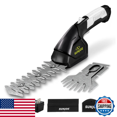 #ad Sun Joe HJ604C 7.2V Cordless 2 in 1 Grass Shear amp; Hedge Trimmer Steel Blades $46.00