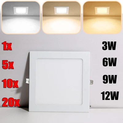 LED Panel Einbaustrahler Deckenleuchte Einbau Leuchte eckig spot flach slim Lamp - Bild 1 von 4