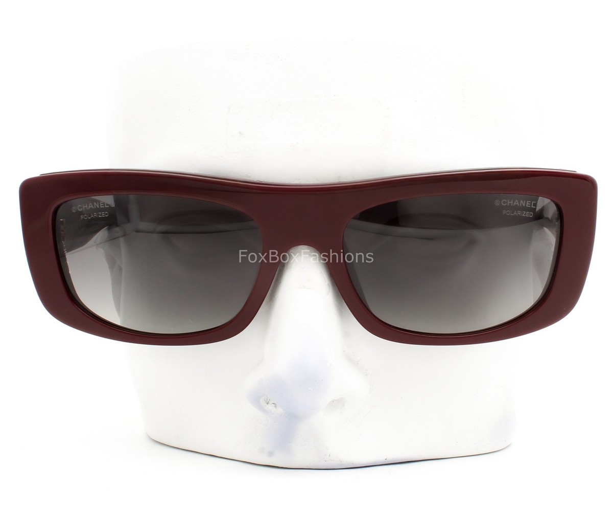 Chanel Sunglasses ch5559-A 1802/S8 Dark Burgundy Red Gold