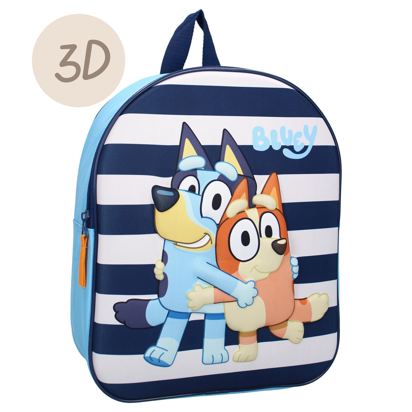 PONY Zaino BLUEY Oh Happy Days Blu Azzurro 3D 32x26x11cm Scuola Asilo Sport