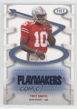 2007 SAGE Hit Playmakers Blue Troy Smith #P50 0a1