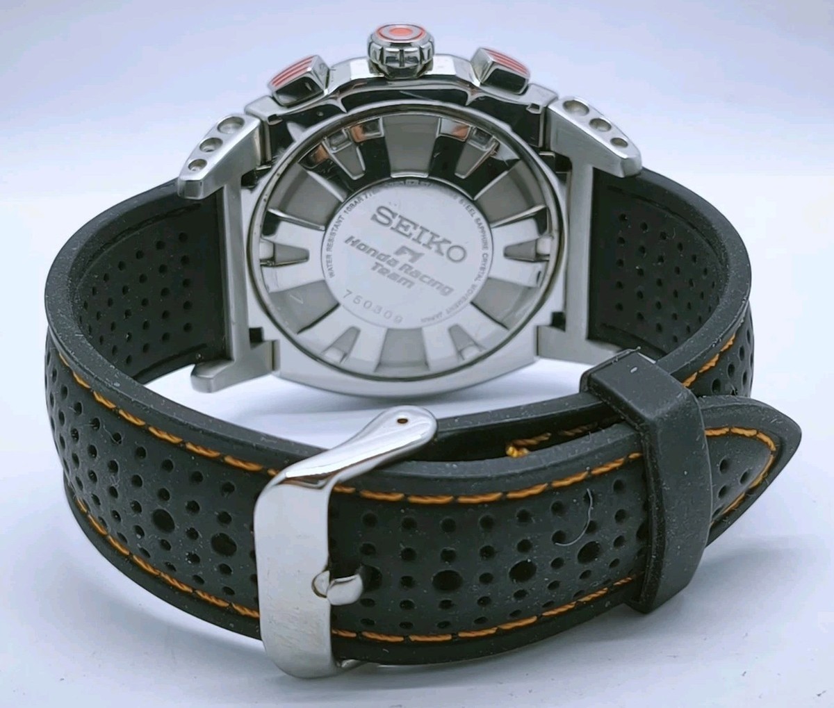 Vtg 2007 Seiko Sportura F1 Honda Racing Team SNA749 Chrono Quartz