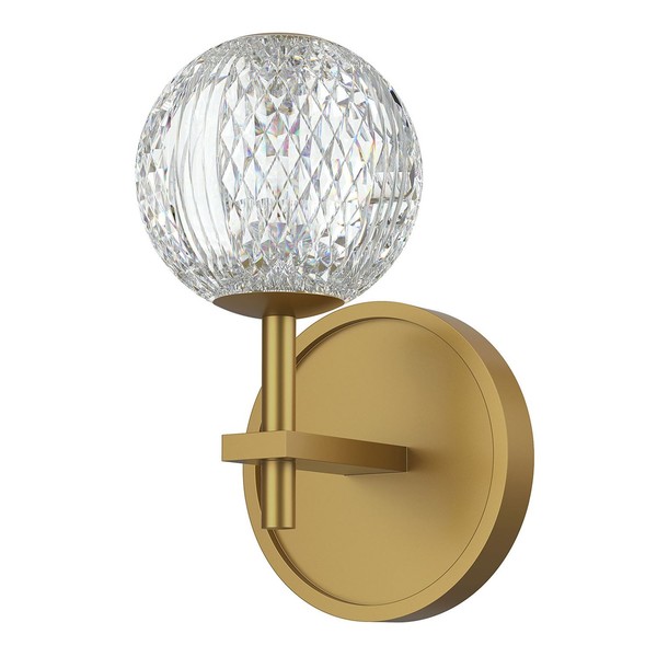 Led Wandleuchte Kugelschirm H: 21.9 Cm In Messing 3000 K 250 Lm Wand Lampe Innen-image