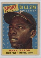 1958 Topps Sport Magazine '58 All Star Selection Hank Aaron #488 HOF 0l1d