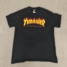 Thrasher Magazine Shirt Mens Medium Flame Skateboarding Tee San Francisco