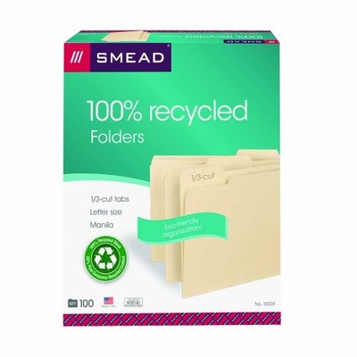 Smead SMD10339 Manila File Folders 11pt 0.75'' Exp 100/Box