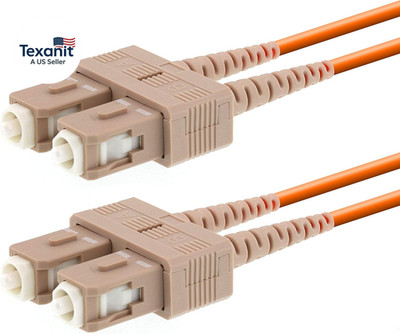 OM1 - Multi-Mode Duplex 62.5/125 Fiber Optic Patch Cable (15 Meter, SC - SC)