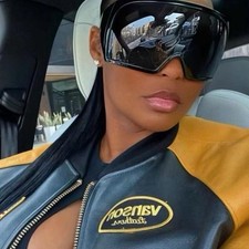 Oversized Futuristic Wrap Around Sunglasses