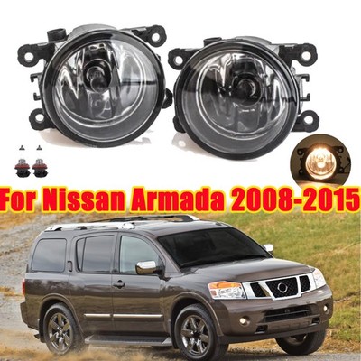 For Nissan Armada 2008-2015 Clear Lens Pair Bumper Fog Light Lamps Left+Right